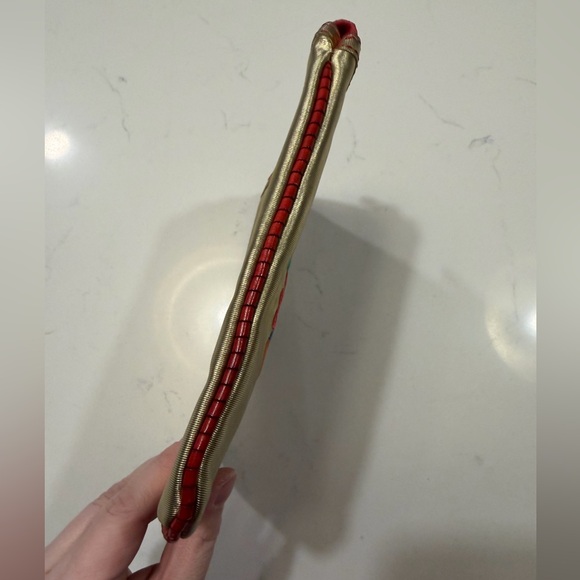 Loewe Gold Embroidered Zip Top Cosmetics Pouch - Picture 3 of 8